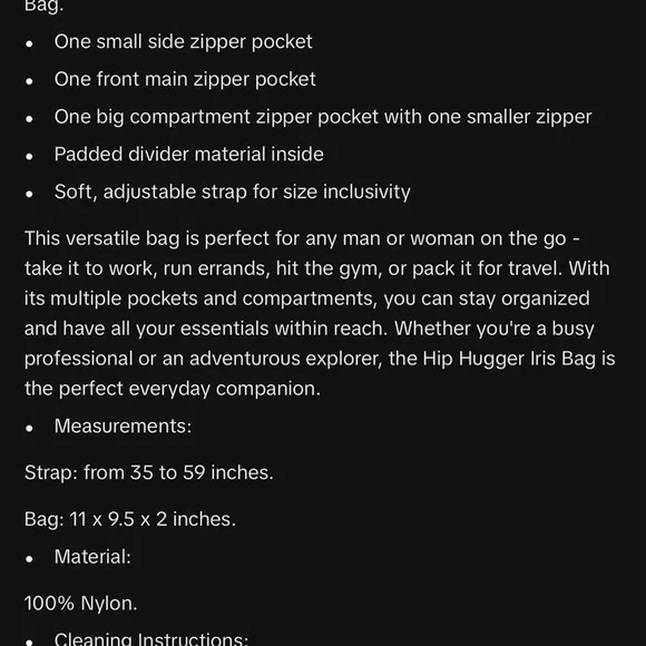 Iris & Rainbow Hip Hugger Sling Crossbody Bag - Picture 6 of 6